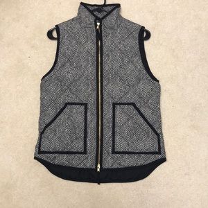 NWOT J. Crew Excursion Quilted Vest in Herringbone
